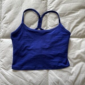 Beyond Yoga Slim Racerback Cropped Tank in Sapphire Heather Size M